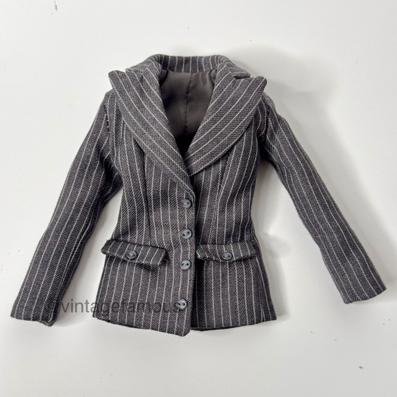 Integrity Toys Pinstripe Jacket Blazer Fashion Royalty Gray Stripes VIP Section - Picture 1 of 5
